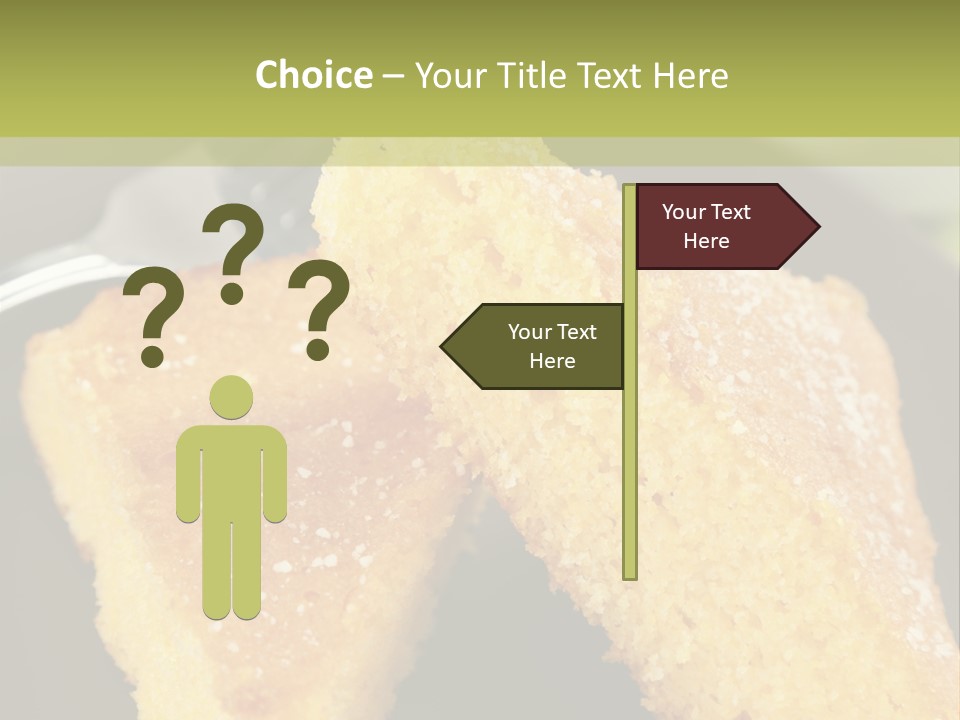 A Piece Of Cake On A Plate With A Fork PowerPoint Template