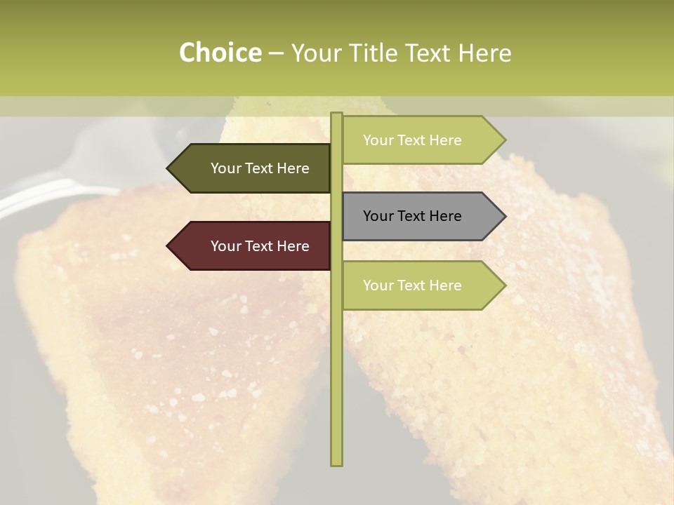 A Piece Of Cake On A Plate With A Fork PowerPoint Template