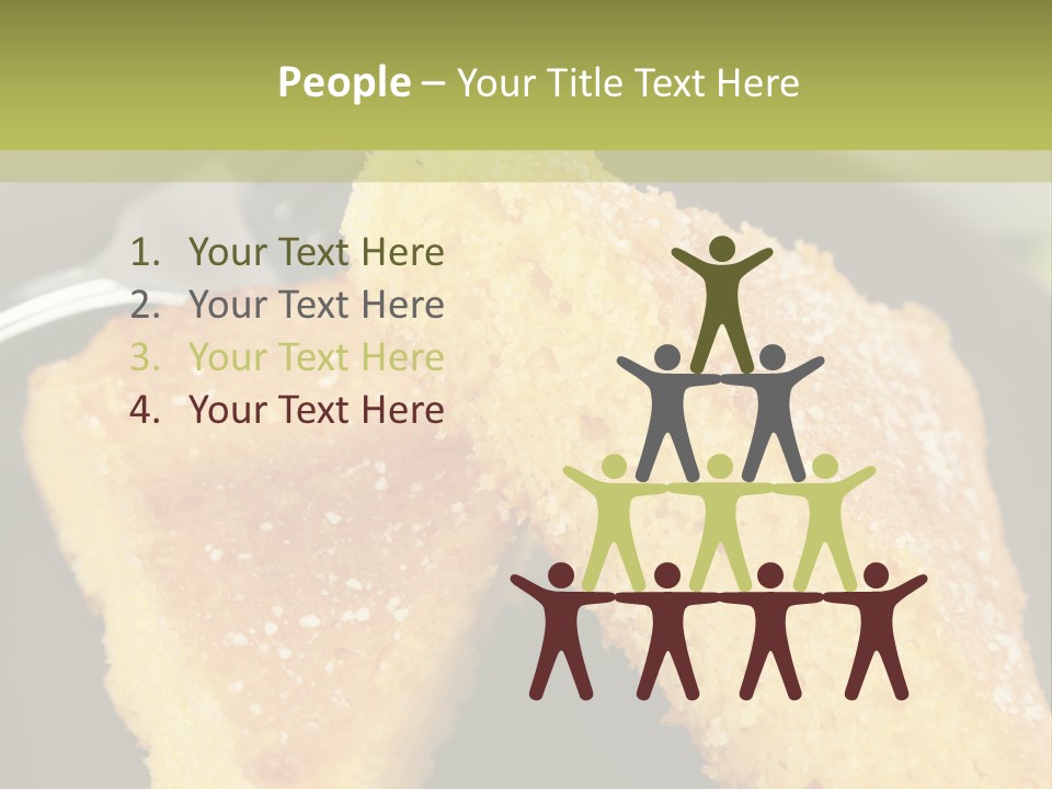 A Piece Of Cake On A Plate With A Fork PowerPoint Template