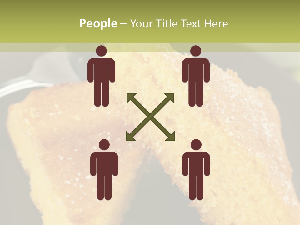 A Piece Of Cake On A Plate With A Fork PowerPoint Template