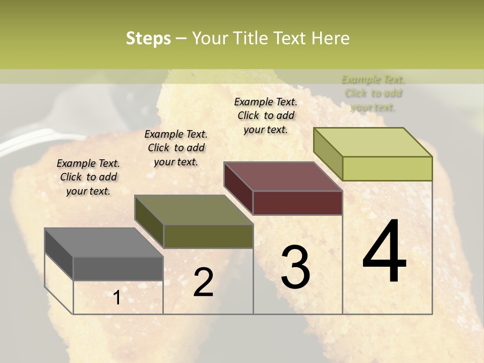 A Piece Of Cake On A Plate With A Fork PowerPoint Template