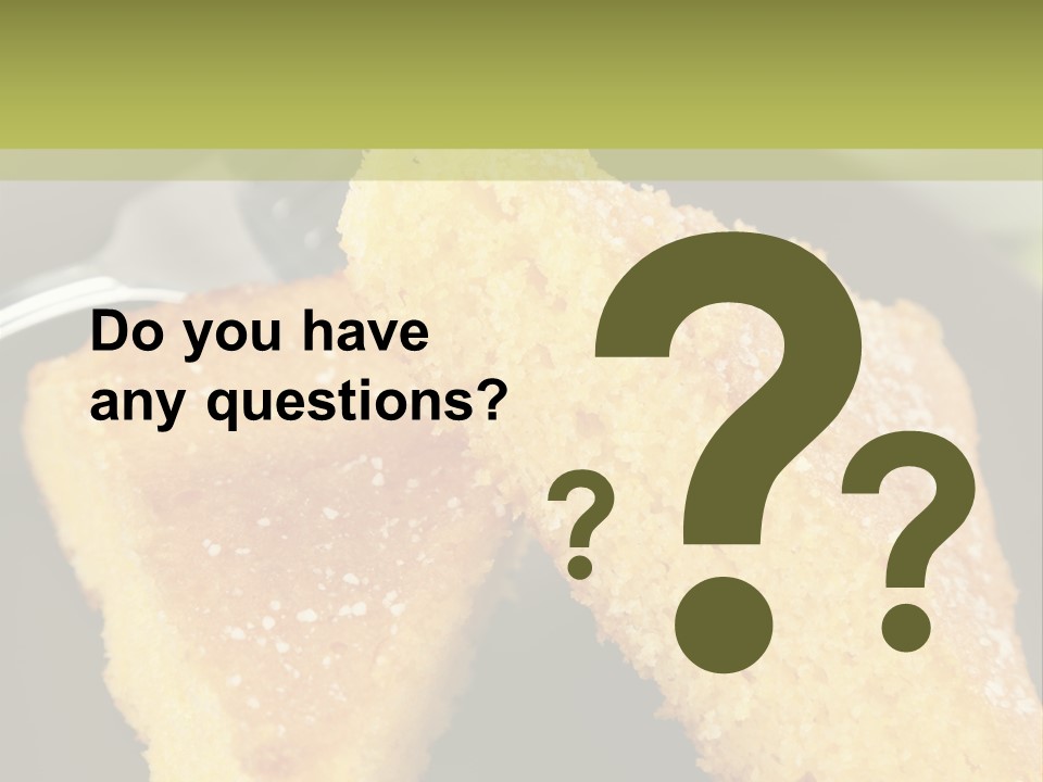 A Piece Of Cake On A Plate With A Fork PowerPoint Template