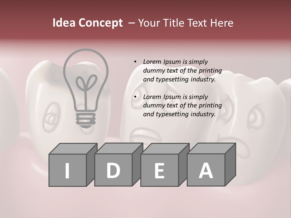 Dental Decay Illustration Toothache PowerPoint Template