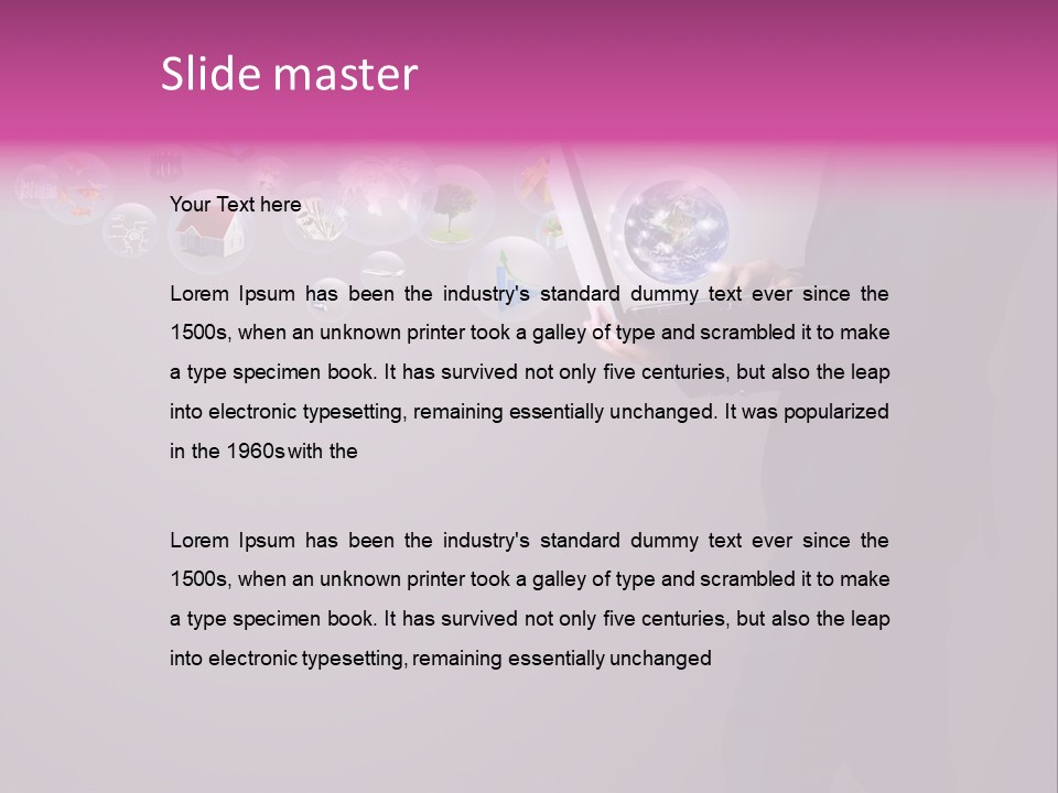 Globe Internet Background PowerPoint Template