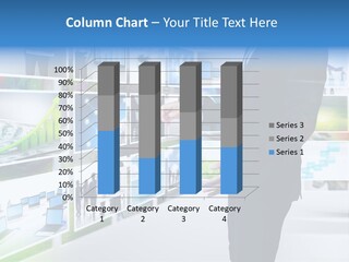 A Man In A Suit Pointing To A Wall Of Business Images PowerPoint Template