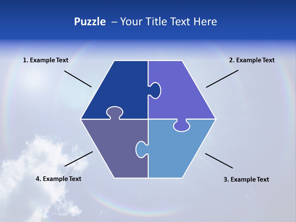 The Sun Is Shining Brightly In The Blue Sky PowerPoint Template