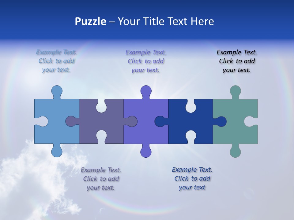 The Sun Is Shining Brightly In The Blue Sky PowerPoint Template