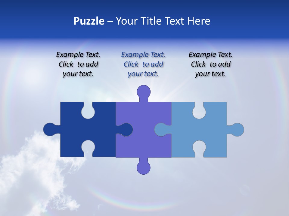 The Sun Is Shining Brightly In The Blue Sky PowerPoint Template