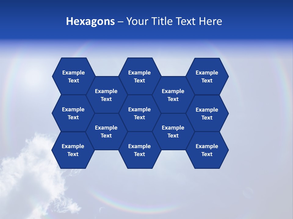 The Sun Is Shining Brightly In The Blue Sky PowerPoint Template