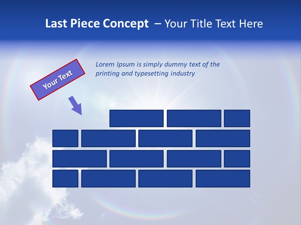 The Sun Is Shining Brightly In The Blue Sky PowerPoint Template