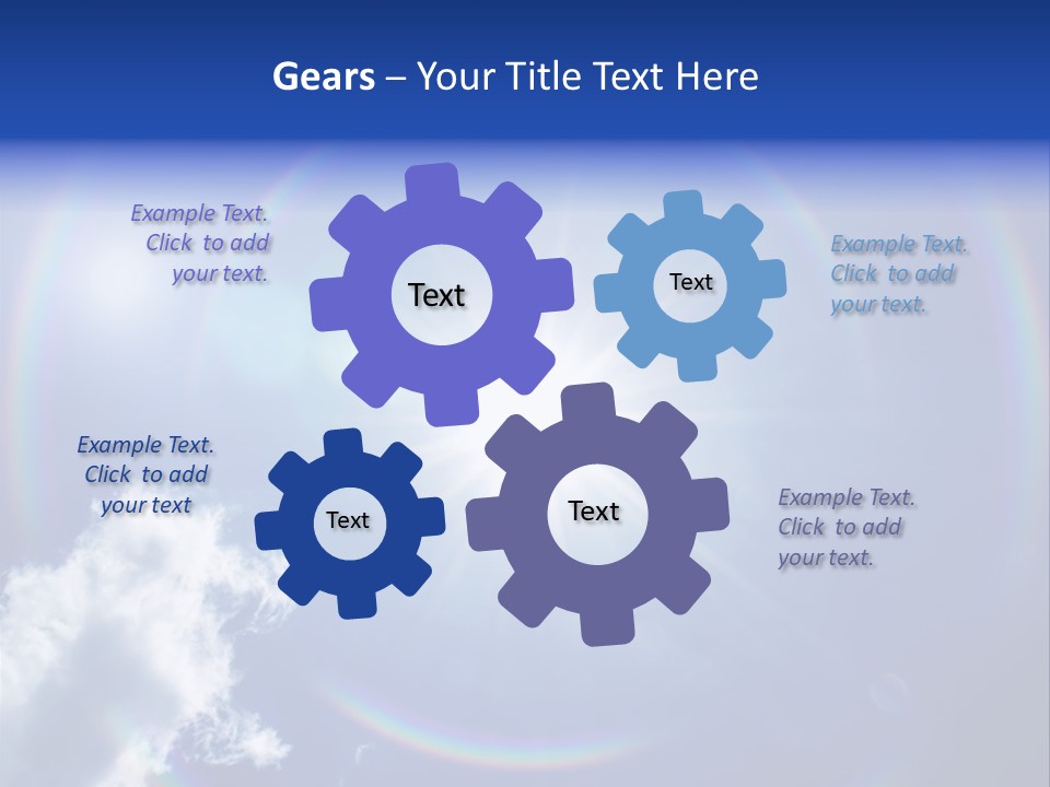 The Sun Is Shining Brightly In The Blue Sky PowerPoint Template