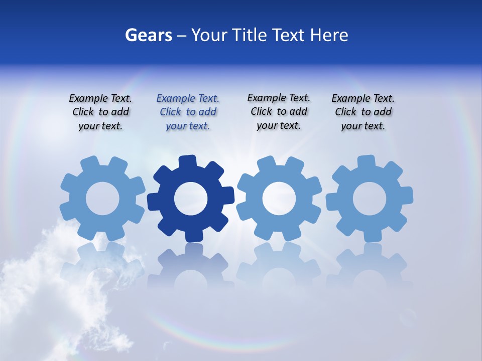 The Sun Is Shining Brightly In The Blue Sky PowerPoint Template