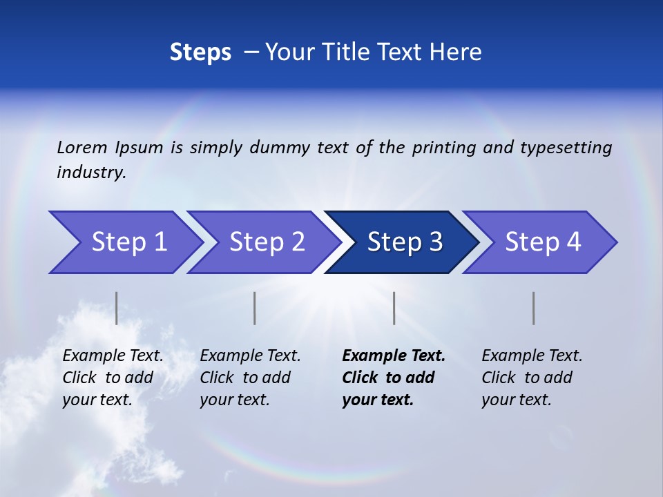 The Sun Is Shining Brightly In The Blue Sky PowerPoint Template