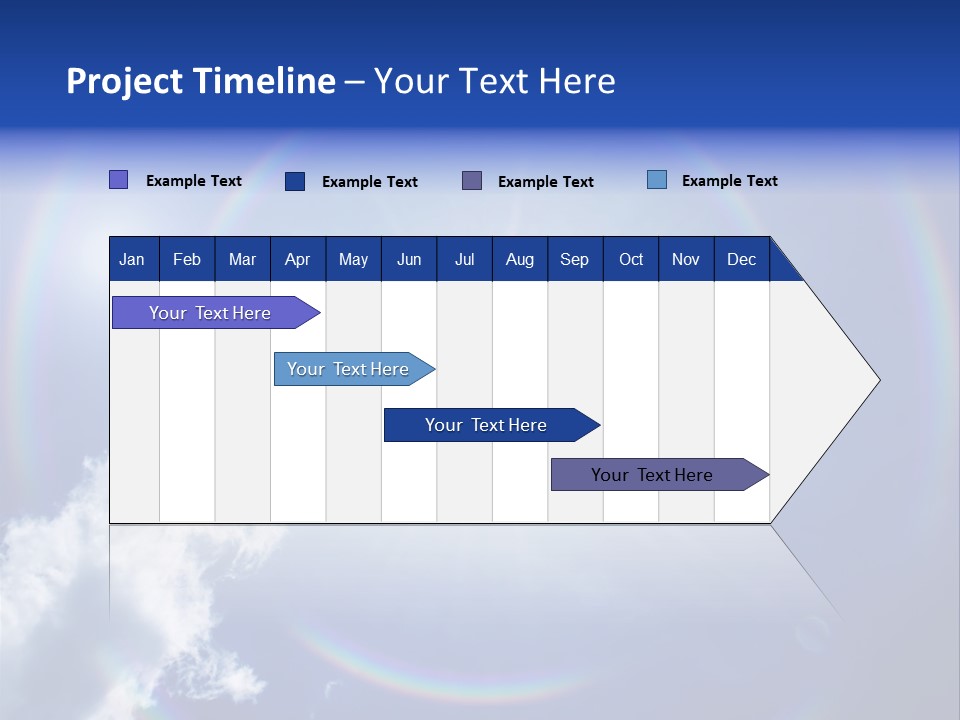 The Sun Is Shining Brightly In The Blue Sky PowerPoint Template