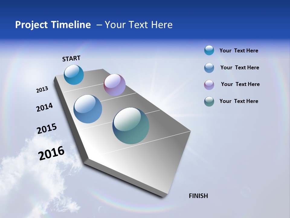 The Sun Is Shining Brightly In The Blue Sky PowerPoint Template