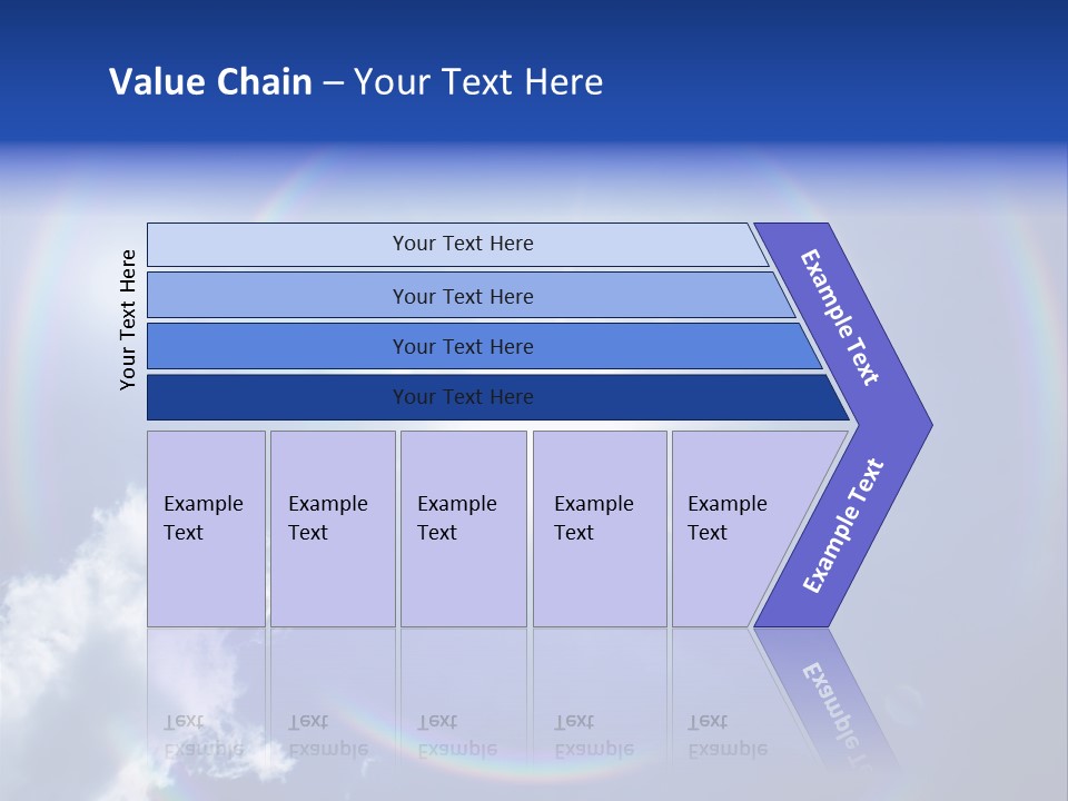 The Sun Is Shining Brightly In The Blue Sky PowerPoint Template