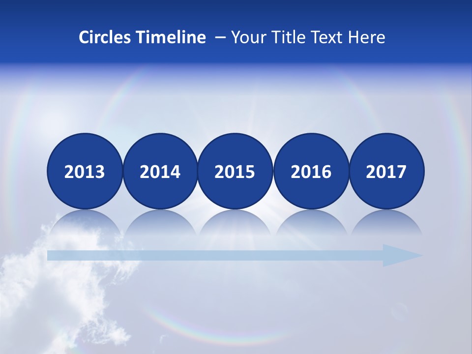 The Sun Is Shining Brightly In The Blue Sky PowerPoint Template