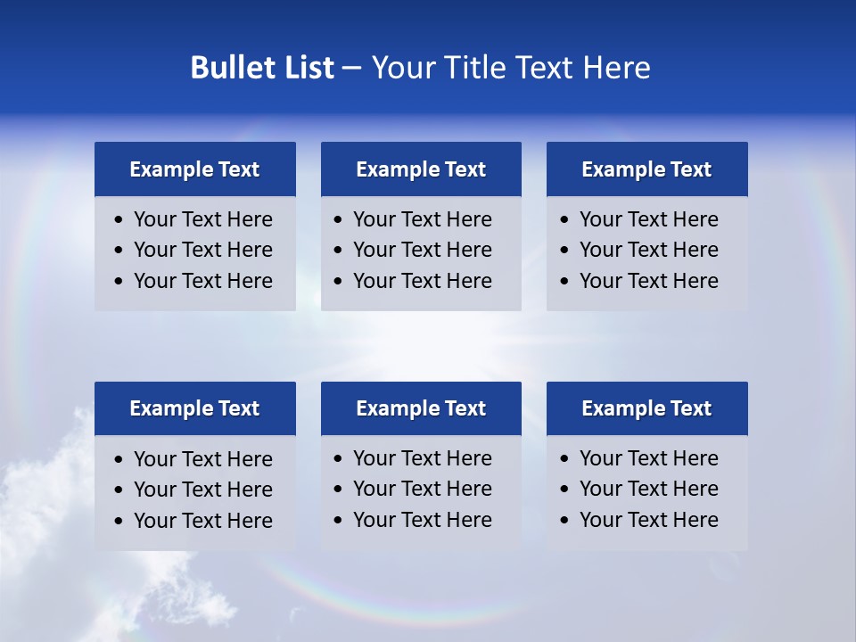 The Sun Is Shining Brightly In The Blue Sky PowerPoint Template