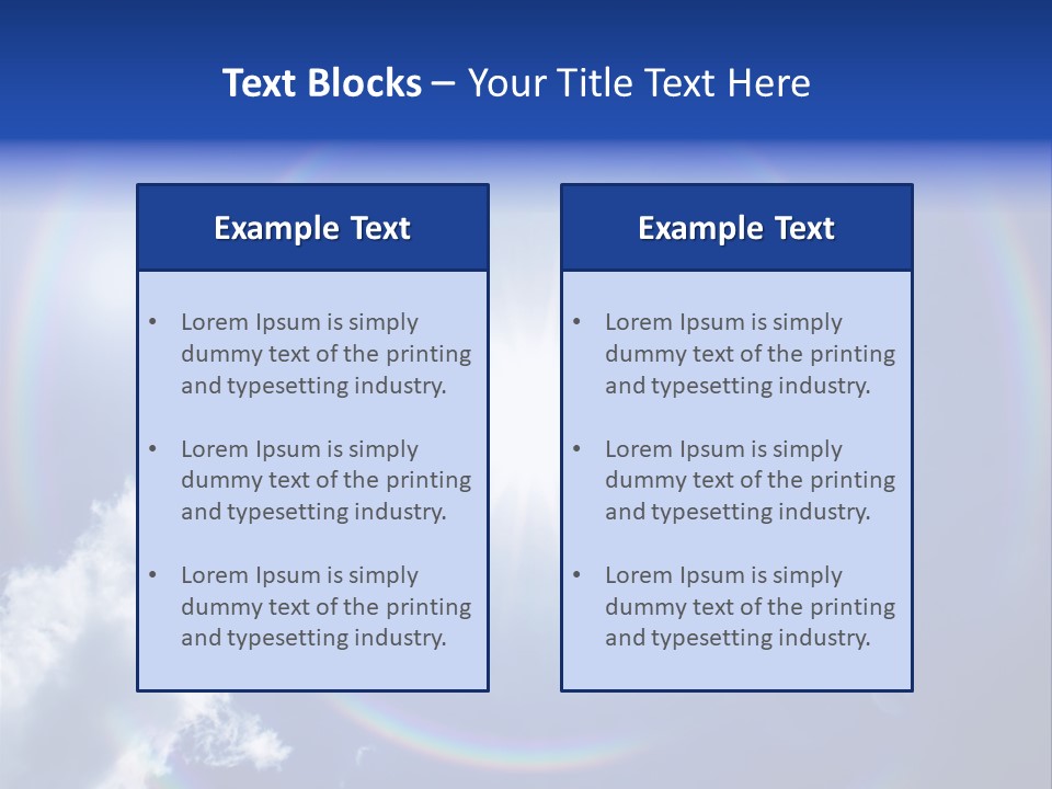 The Sun Is Shining Brightly In The Blue Sky PowerPoint Template