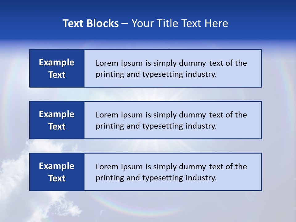 The Sun Is Shining Brightly In The Blue Sky PowerPoint Template