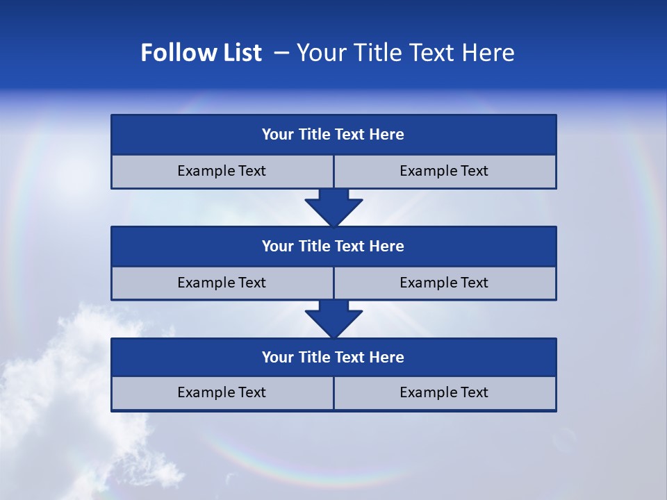 The Sun Is Shining Brightly In The Blue Sky PowerPoint Template
