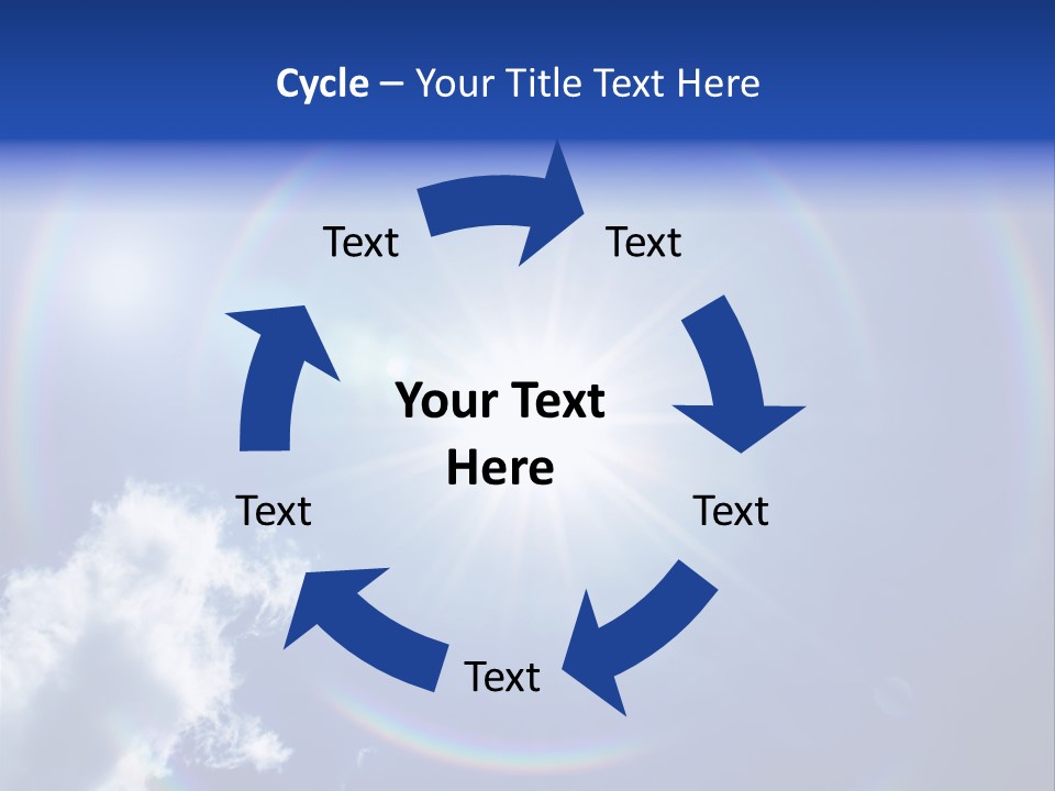 The Sun Is Shining Brightly In The Blue Sky PowerPoint Template