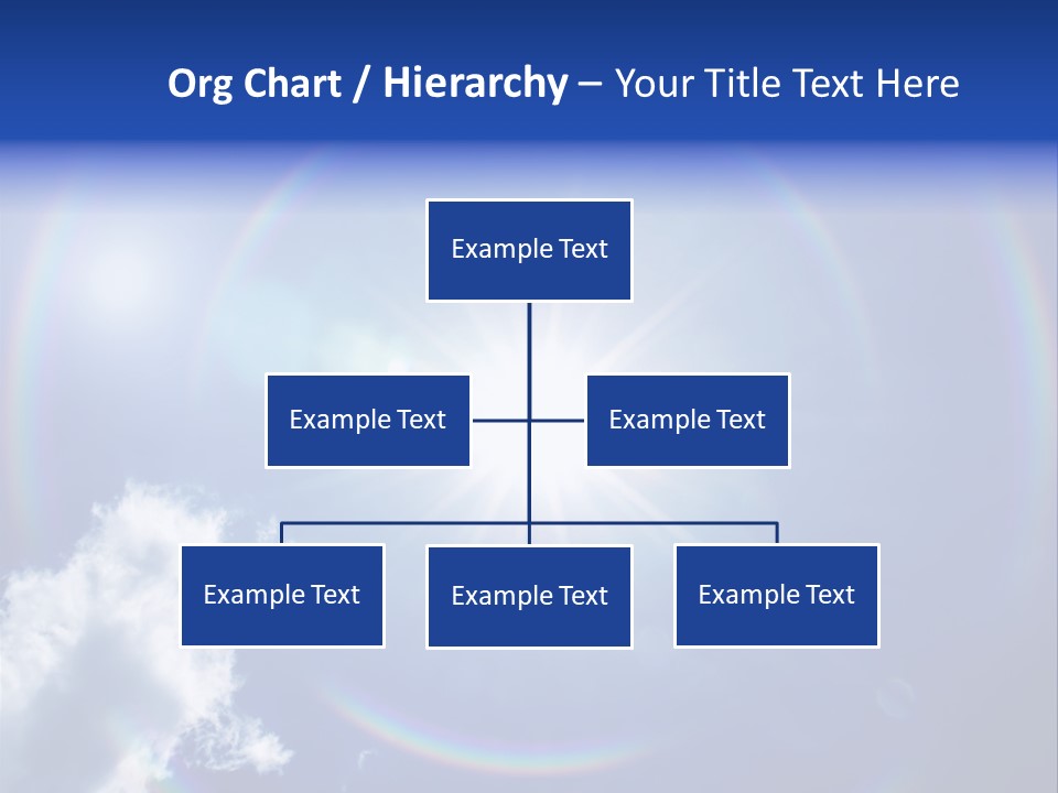 The Sun Is Shining Brightly In The Blue Sky PowerPoint Template
