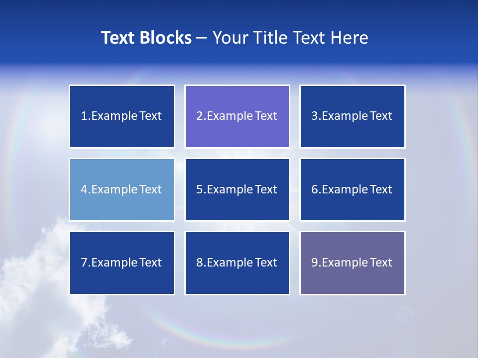 The Sun Is Shining Brightly In The Blue Sky PowerPoint Template