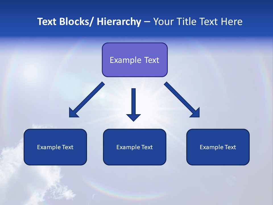 The Sun Is Shining Brightly In The Blue Sky PowerPoint Template