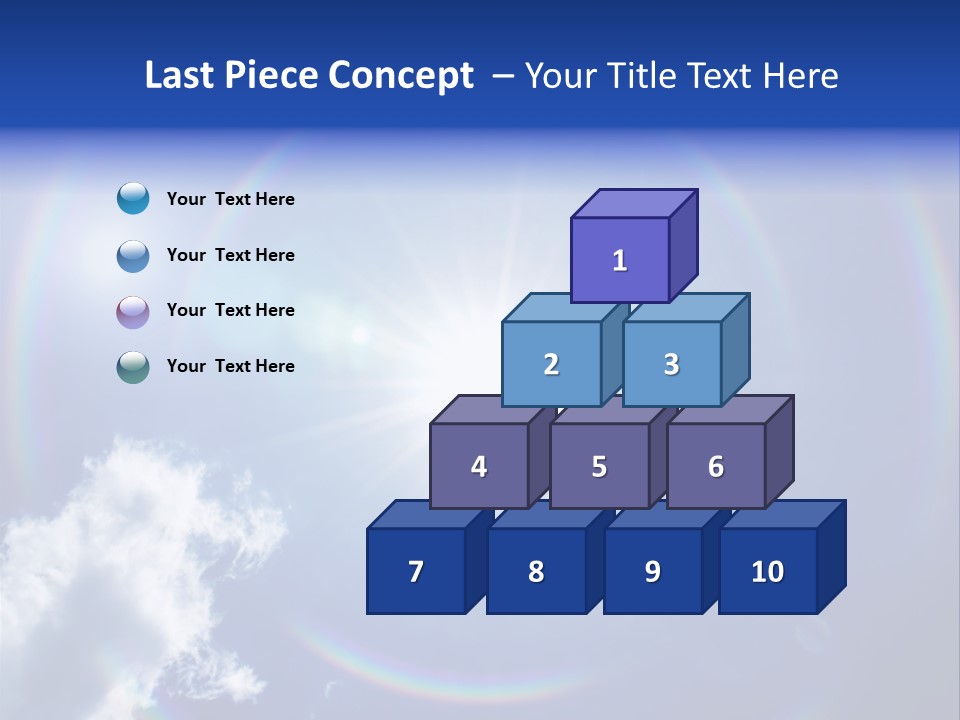 The Sun Is Shining Brightly In The Blue Sky PowerPoint Template