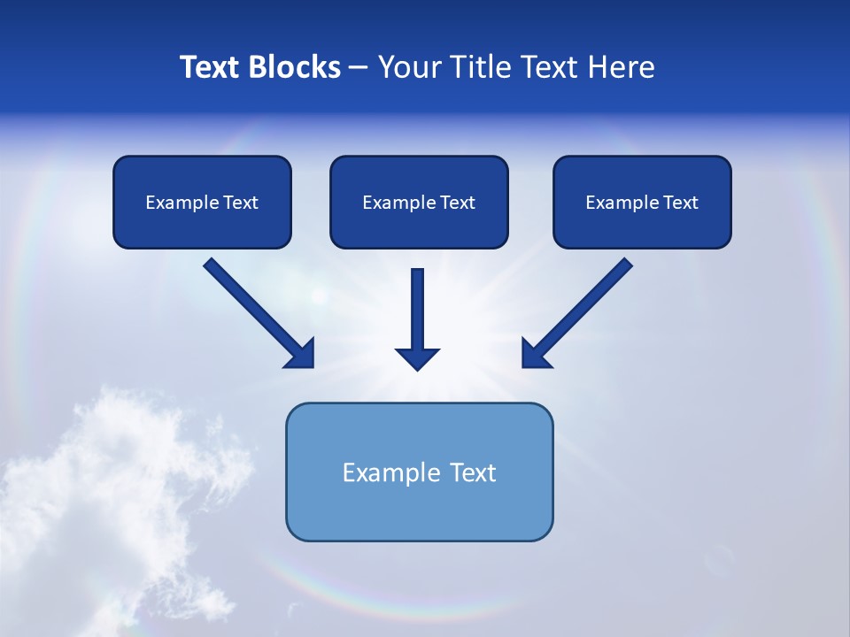 The Sun Is Shining Brightly In The Blue Sky PowerPoint Template