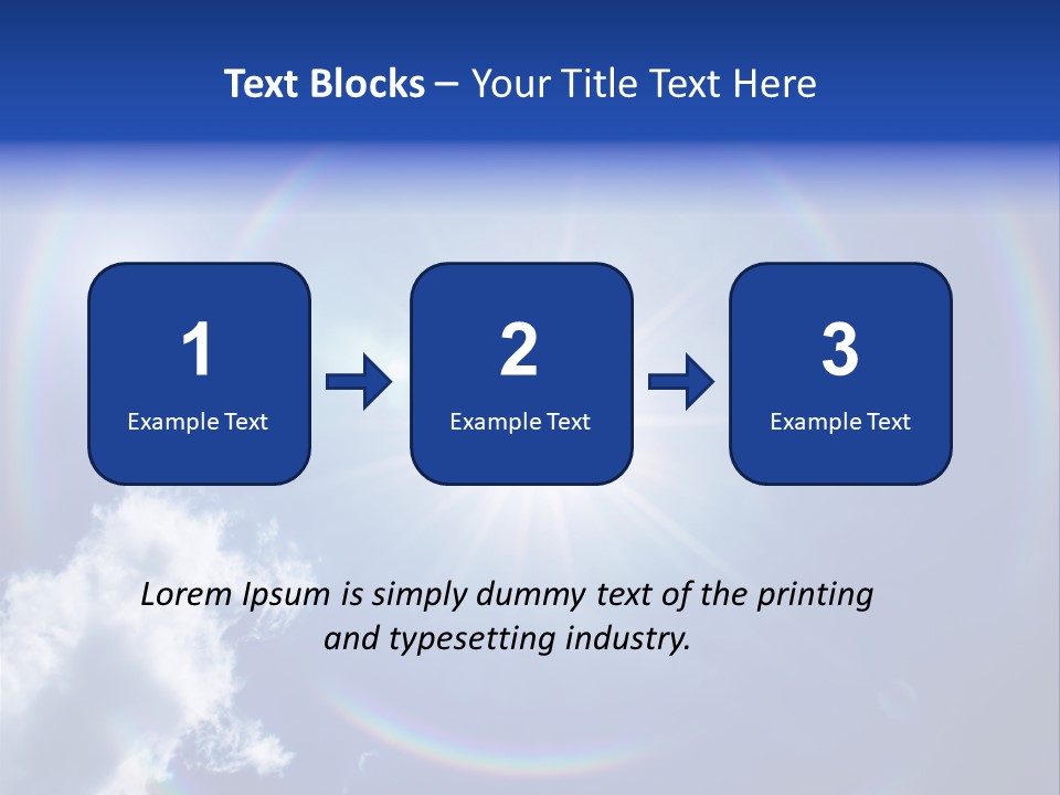 The Sun Is Shining Brightly In The Blue Sky PowerPoint Template