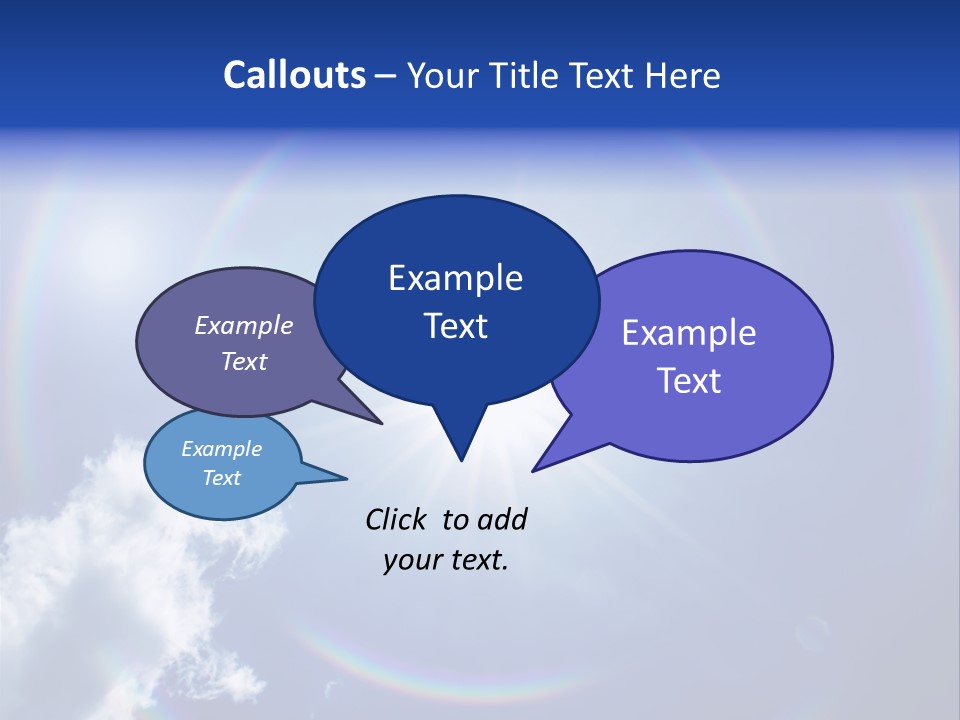 The Sun Is Shining Brightly In The Blue Sky PowerPoint Template