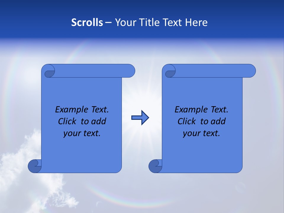 The Sun Is Shining Brightly In The Blue Sky PowerPoint Template