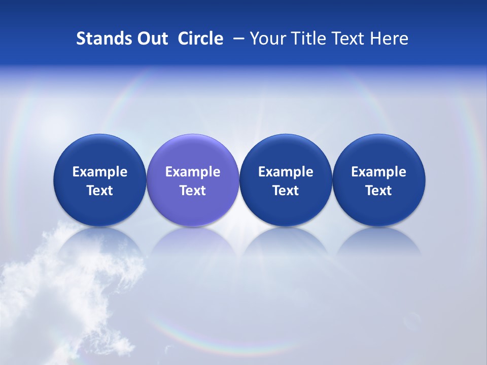 The Sun Is Shining Brightly In The Blue Sky PowerPoint Template