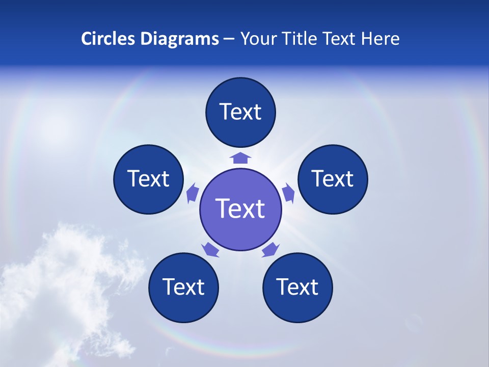 The Sun Is Shining Brightly In The Blue Sky PowerPoint Template