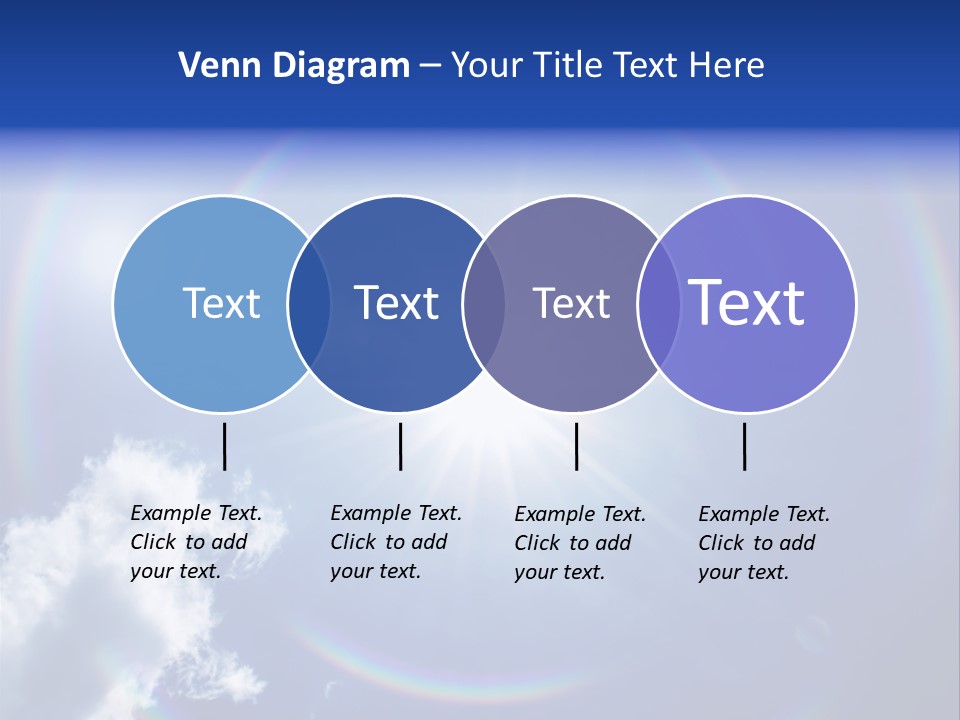 The Sun Is Shining Brightly In The Blue Sky PowerPoint Template