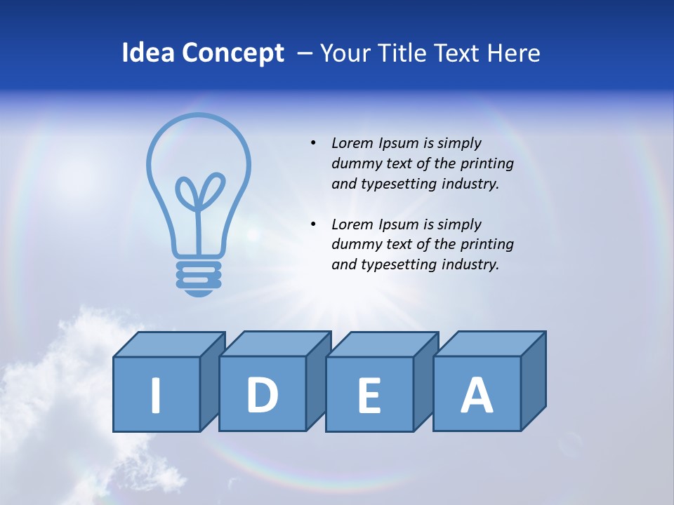 The Sun Is Shining Brightly In The Blue Sky PowerPoint Template