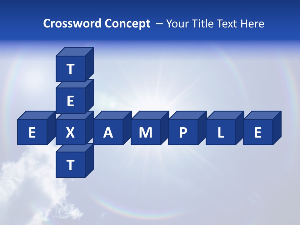 The Sun Is Shining Brightly In The Blue Sky PowerPoint Template