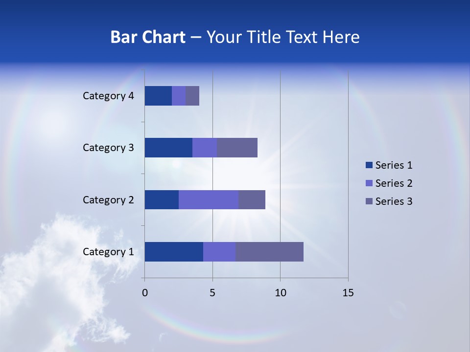 The Sun Is Shining Brightly In The Blue Sky PowerPoint Template