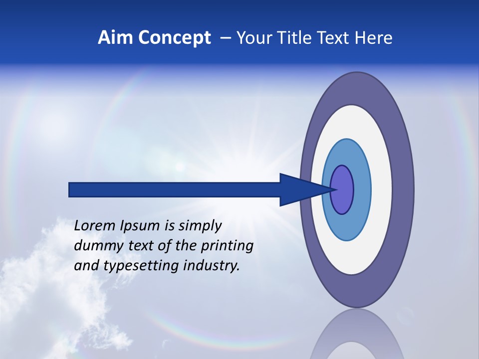 The Sun Is Shining Brightly In The Blue Sky PowerPoint Template