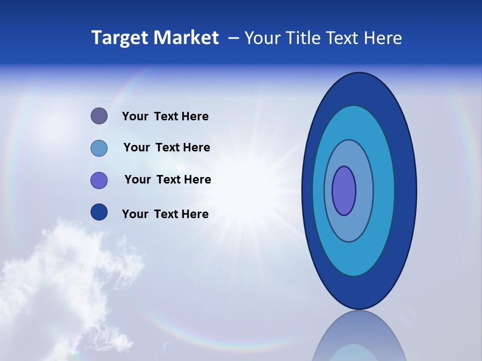 The Sun Is Shining Brightly In The Blue Sky PowerPoint Template
