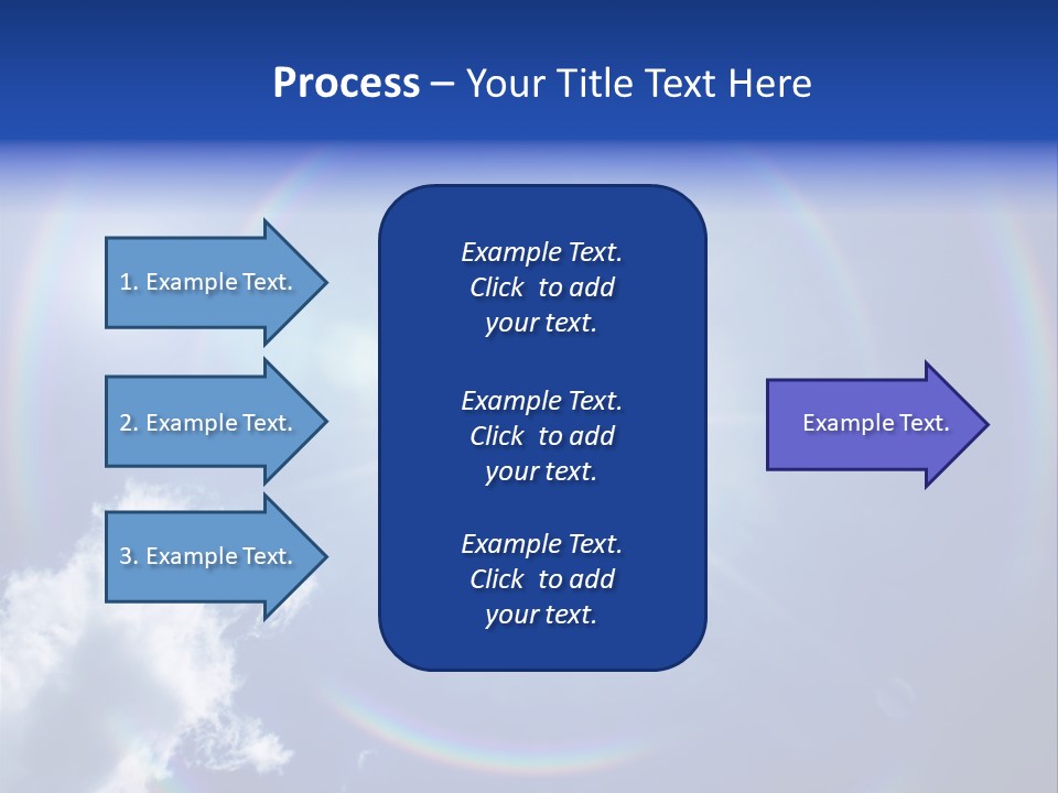 The Sun Is Shining Brightly In The Blue Sky PowerPoint Template