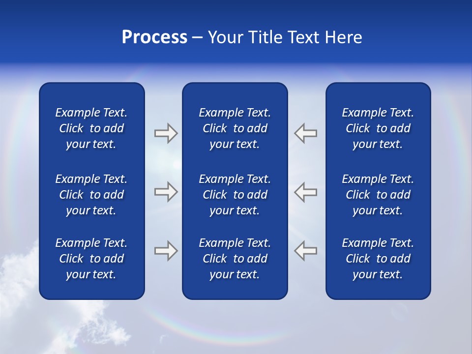 The Sun Is Shining Brightly In The Blue Sky PowerPoint Template