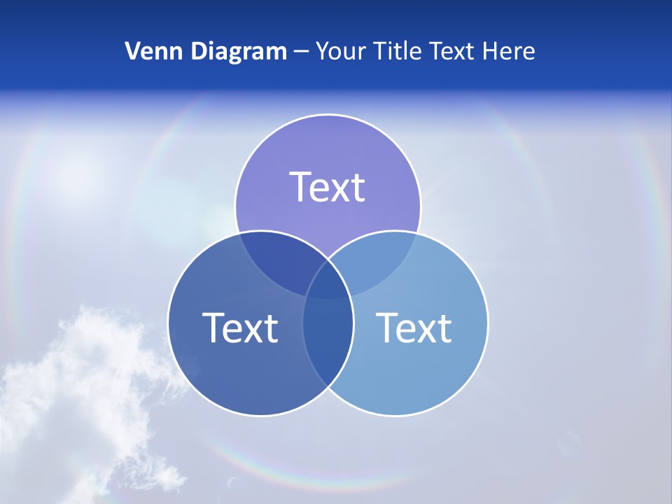The Sun Is Shining Brightly In The Blue Sky PowerPoint Template