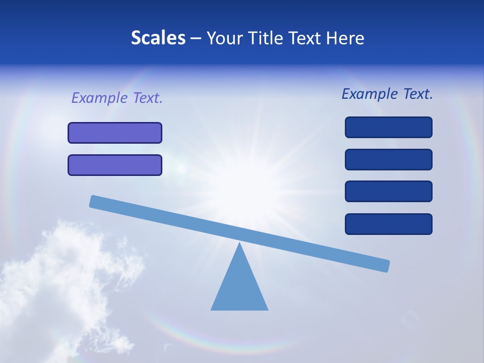 The Sun Is Shining Brightly In The Blue Sky PowerPoint Template