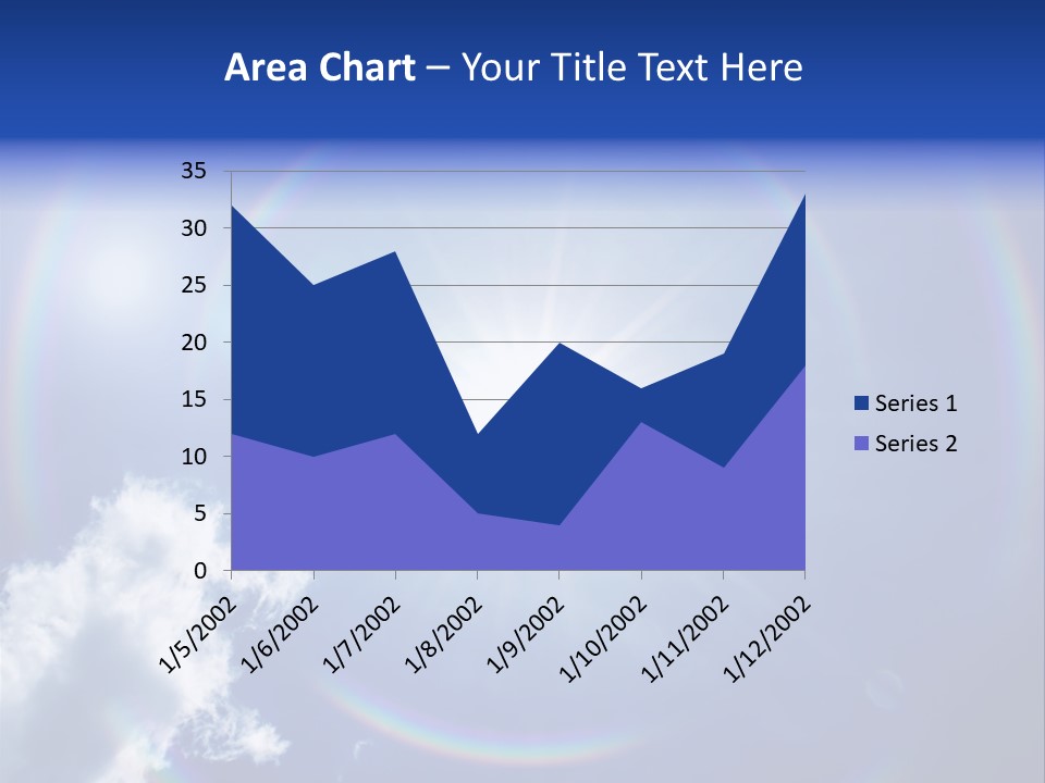 The Sun Is Shining Brightly In The Blue Sky PowerPoint Template
