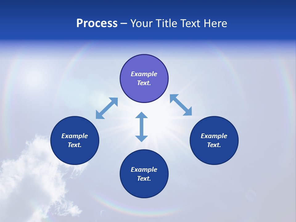 The Sun Is Shining Brightly In The Blue Sky PowerPoint Template