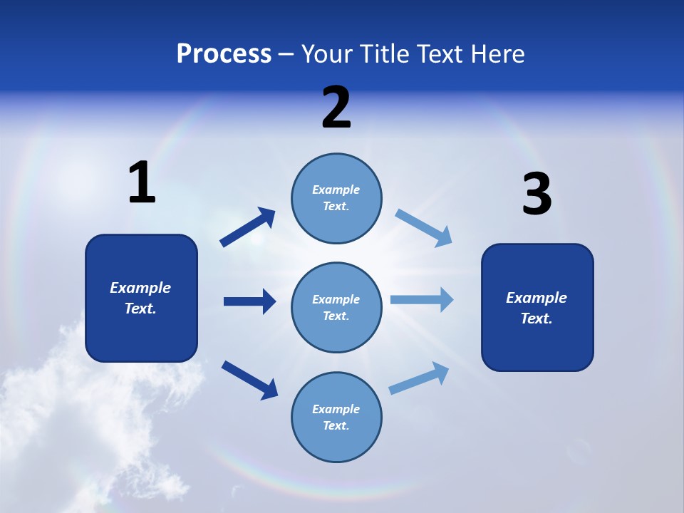 The Sun Is Shining Brightly In The Blue Sky PowerPoint Template