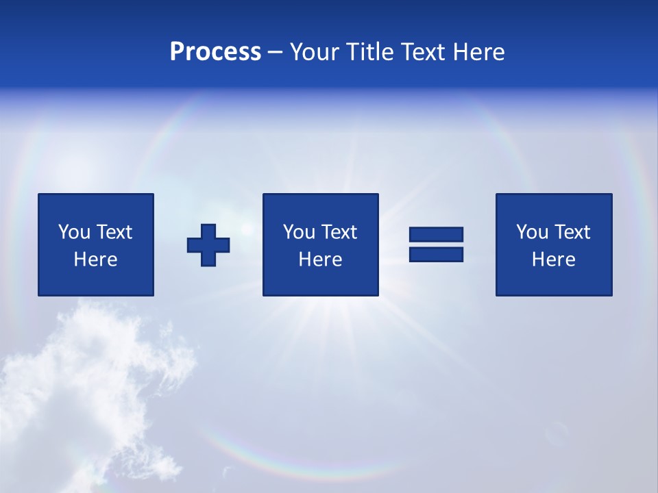 The Sun Is Shining Brightly In The Blue Sky PowerPoint Template